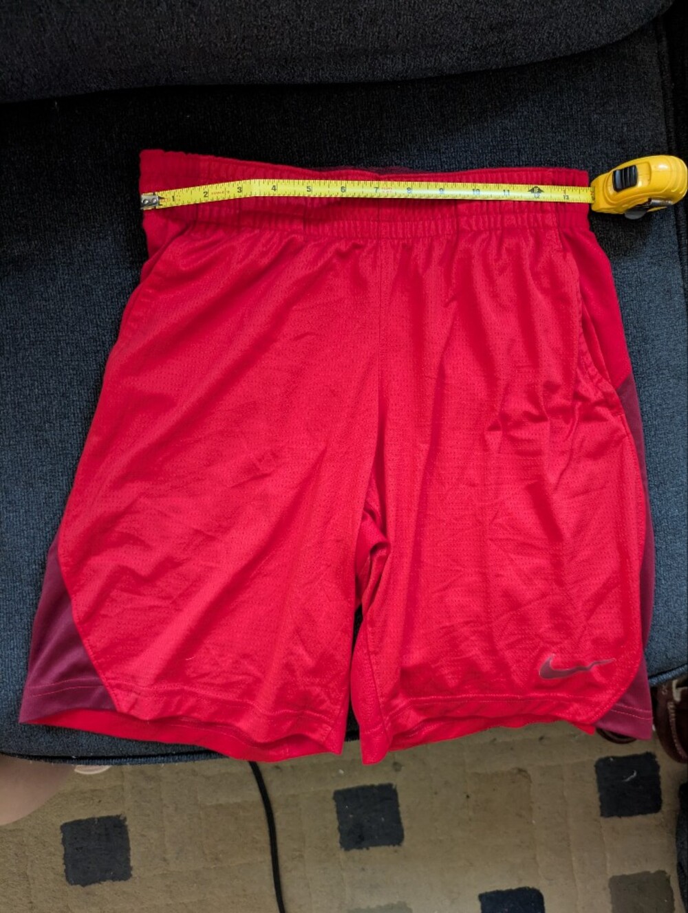 Nike Mens Red Dri-Fit Mesh Shorts Size S